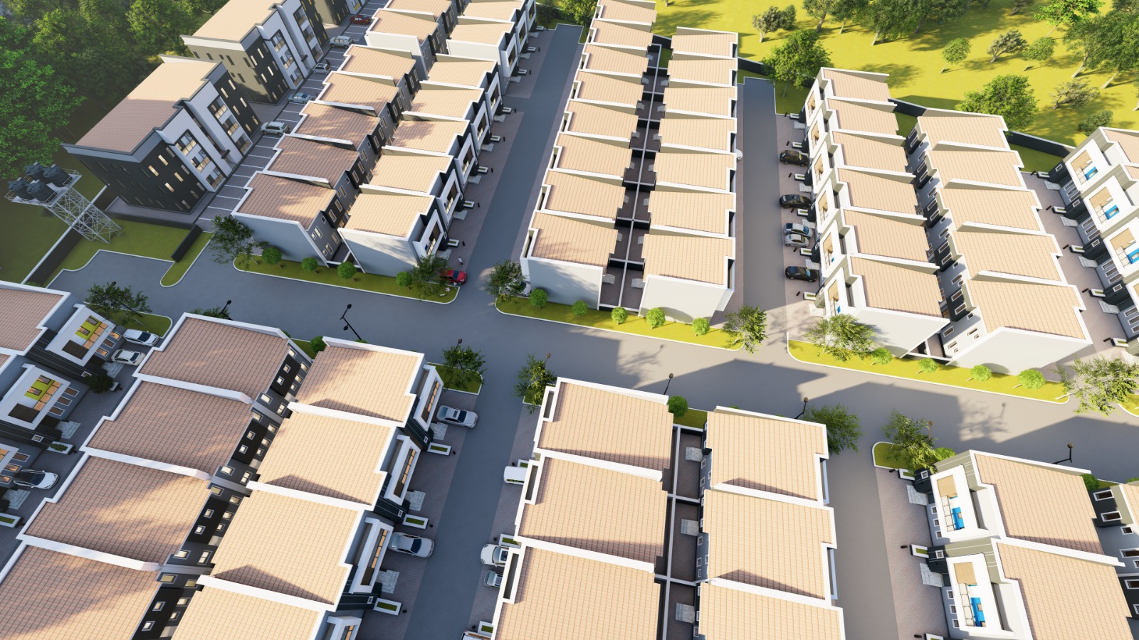 Pennek Court 2 — aerial estate layout rendering